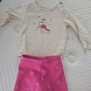 Carter's Cream Infant Top with Subtle Gray Print